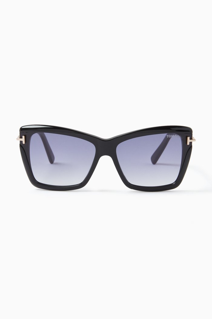 

Leah Sunglasses in Acetate, Black