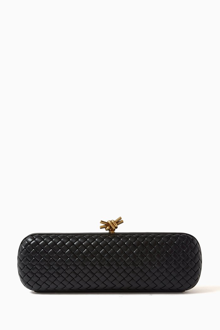 

Stretch Box in Padded Intrecciato Leather, Black