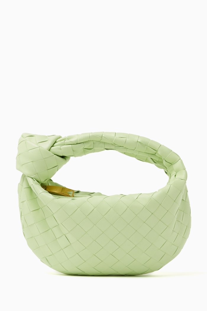 

Mini Jodie Bag in Intrecciato Leather, Green