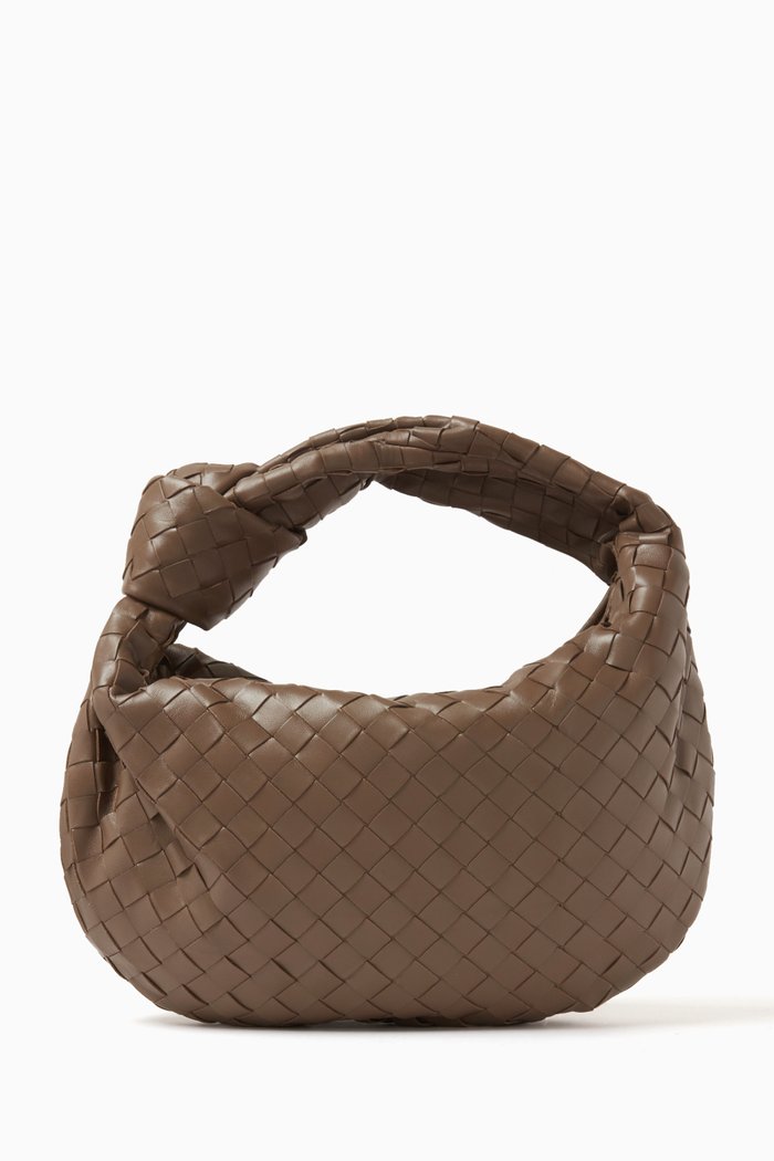 

Teen Jodie Top-handle Bag in Intrecciato Leather, Grey