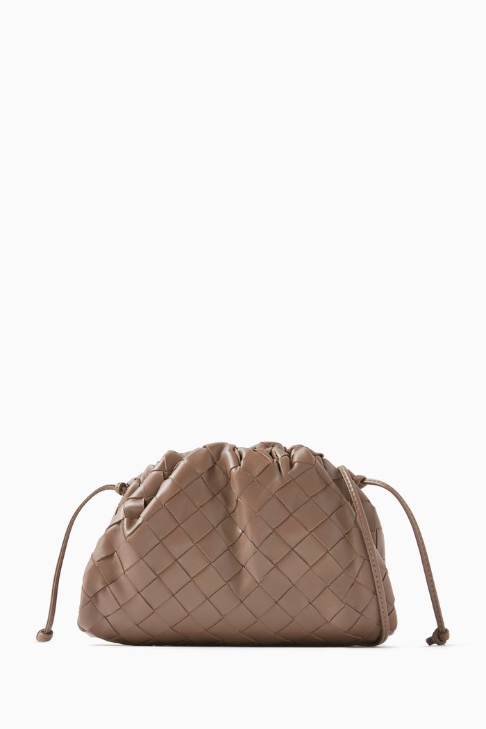 

The Mini Pouch in Intrecciato Nappa, Grey
