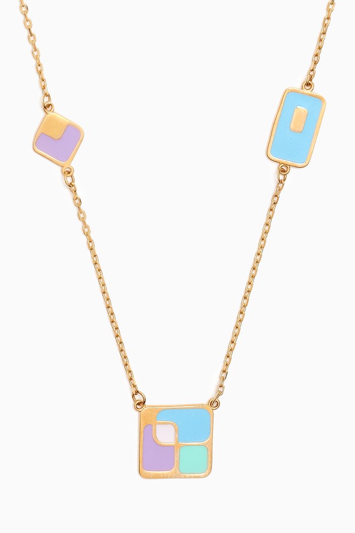 

La Nature Enamel Necklace in 18kt Gold, Yellow