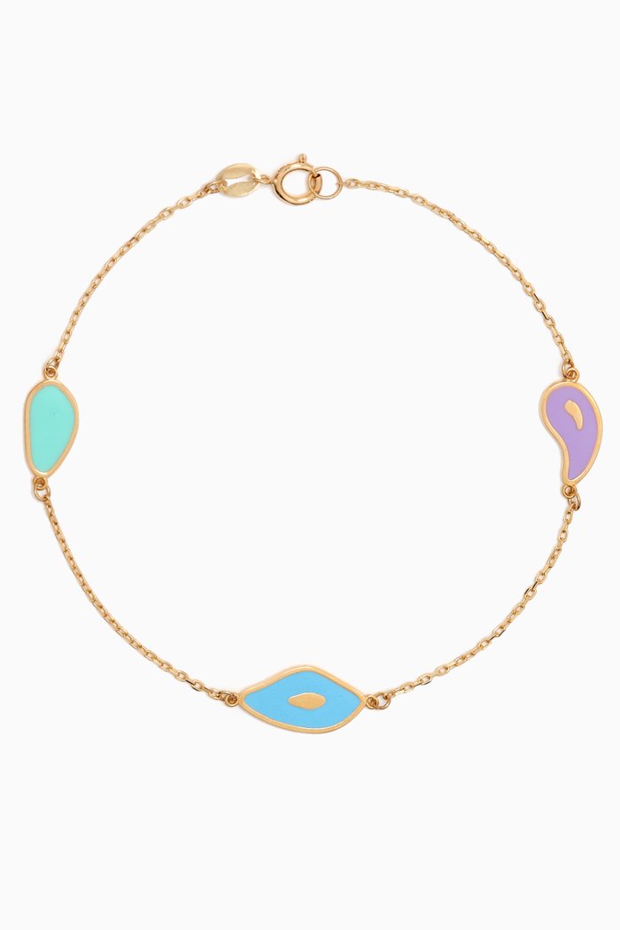 La Nature Enamel Bracelet in 18kt Gold, Yellow