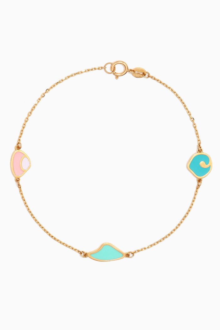 

La Nature Enamel Bracelet in 18kt Gold, Yellow
