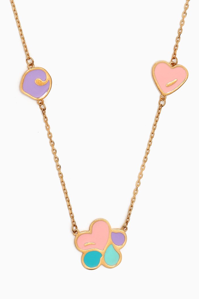 

La Nature Enamel Necklace in 18kt Gold, Yellow