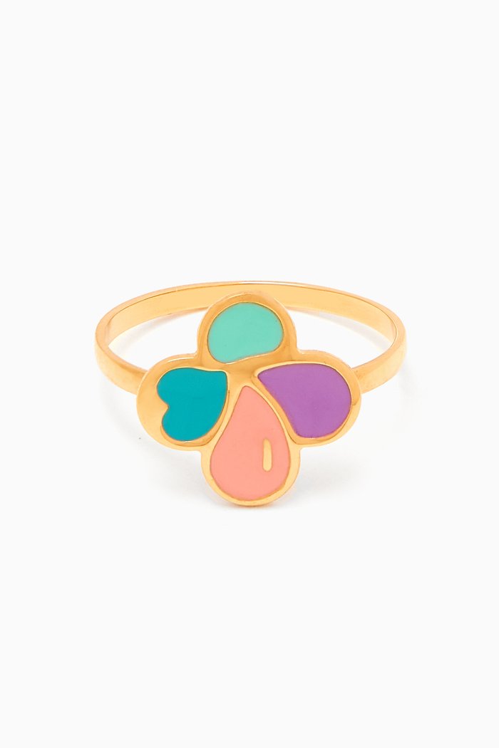 

La Nature Enamel Ring in 18kt Gold, Yellow