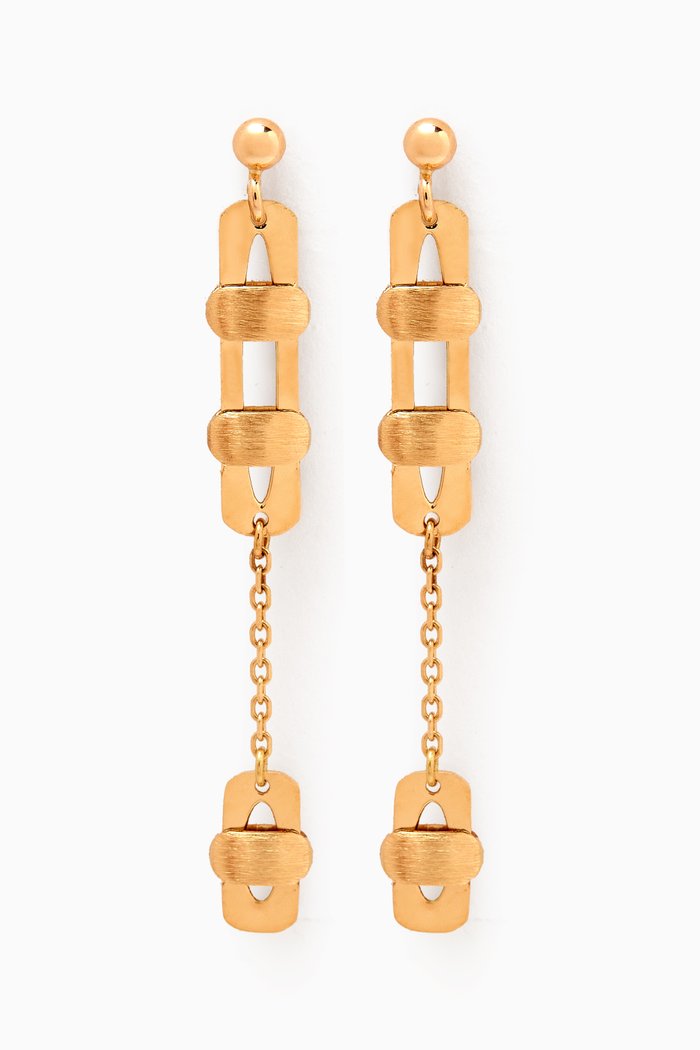 

Moda Geometrica Drop Earrings in 18kt Gold, Yellow