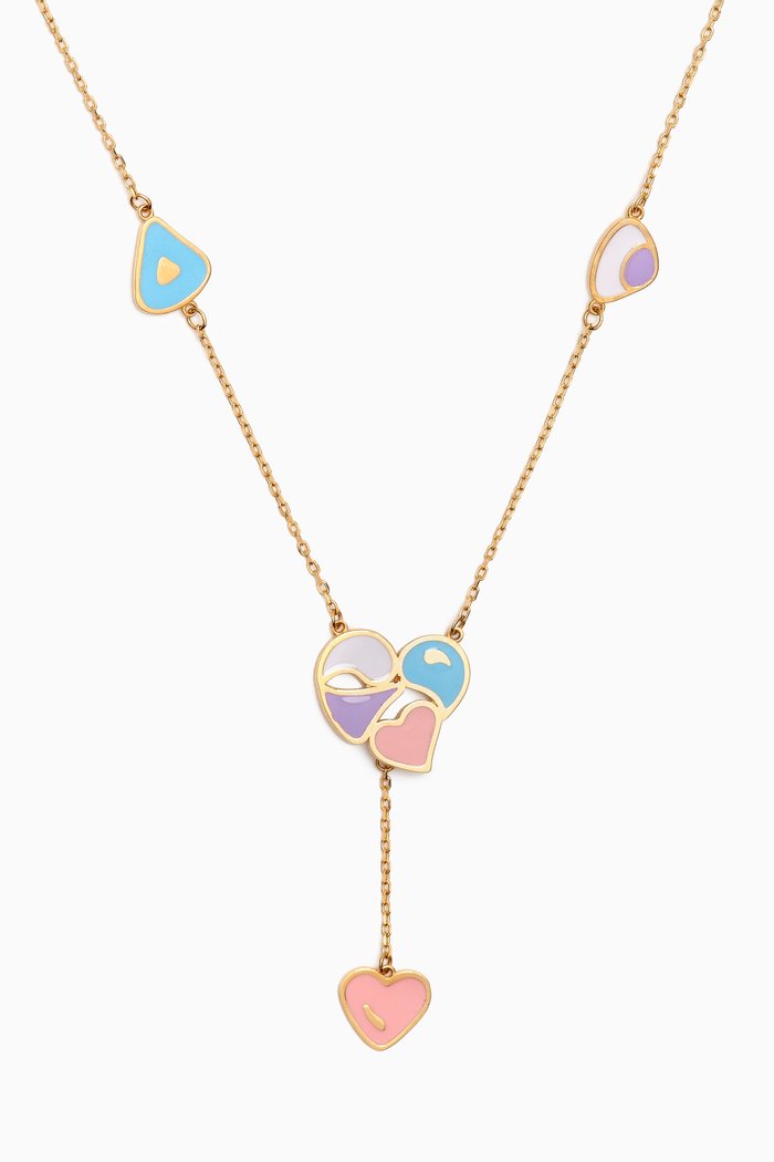 

La Nature Enamel Drop Necklace in 18kt Gold, Yellow
