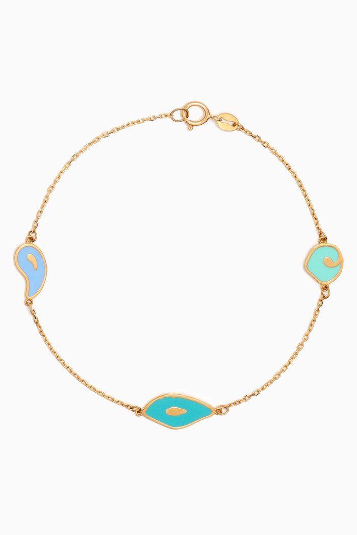 

La Nature Enamel Bracelet in 18kt Gold, Yellow