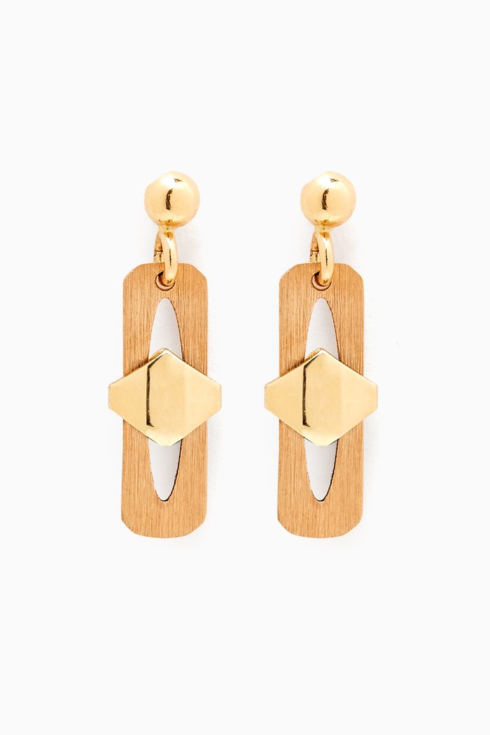 

Moda Geometrica Drop Earrings in 18kt Gold, Multicolour
