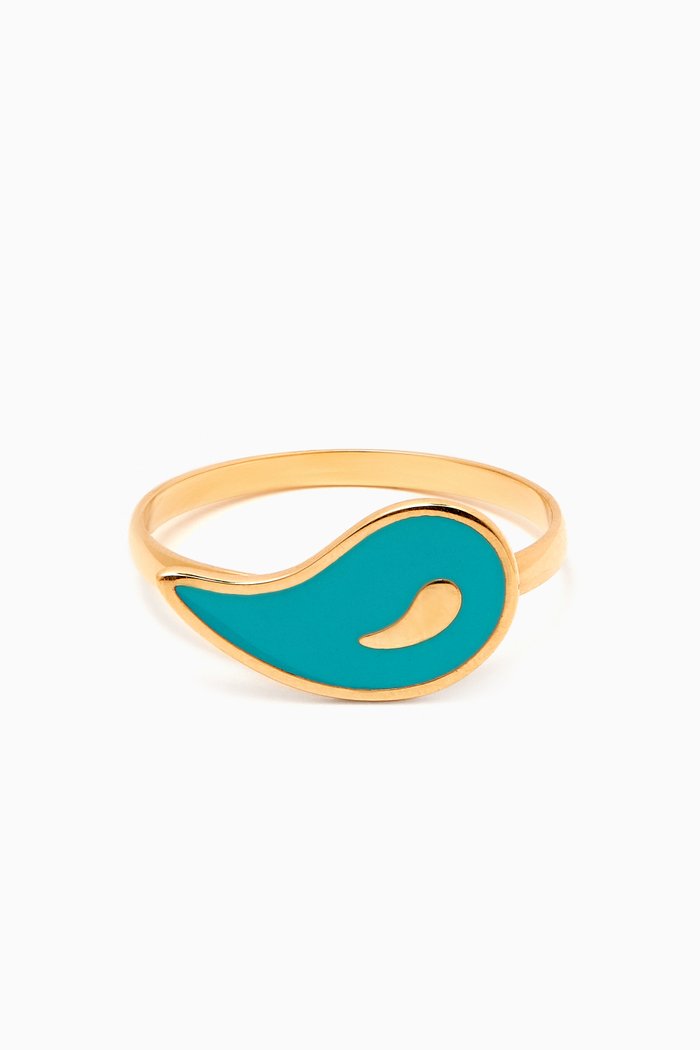 

La Nature Enamel Ring in 18kt Gold, Yellow