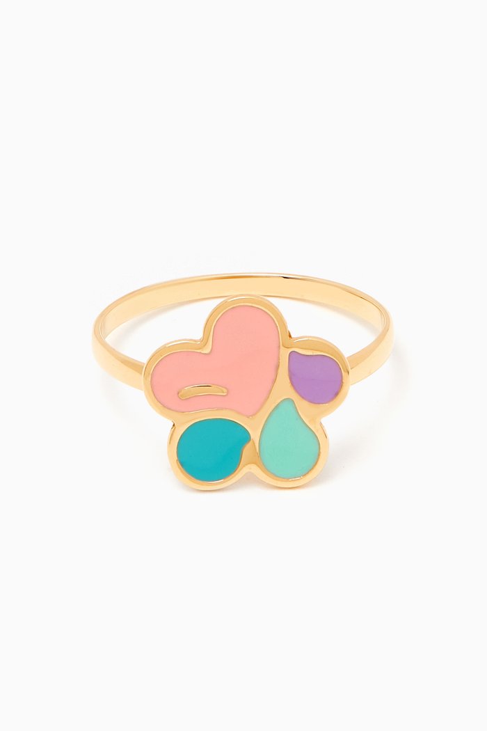 

La Nature Enamel Ring in 18kt Gold, Yellow