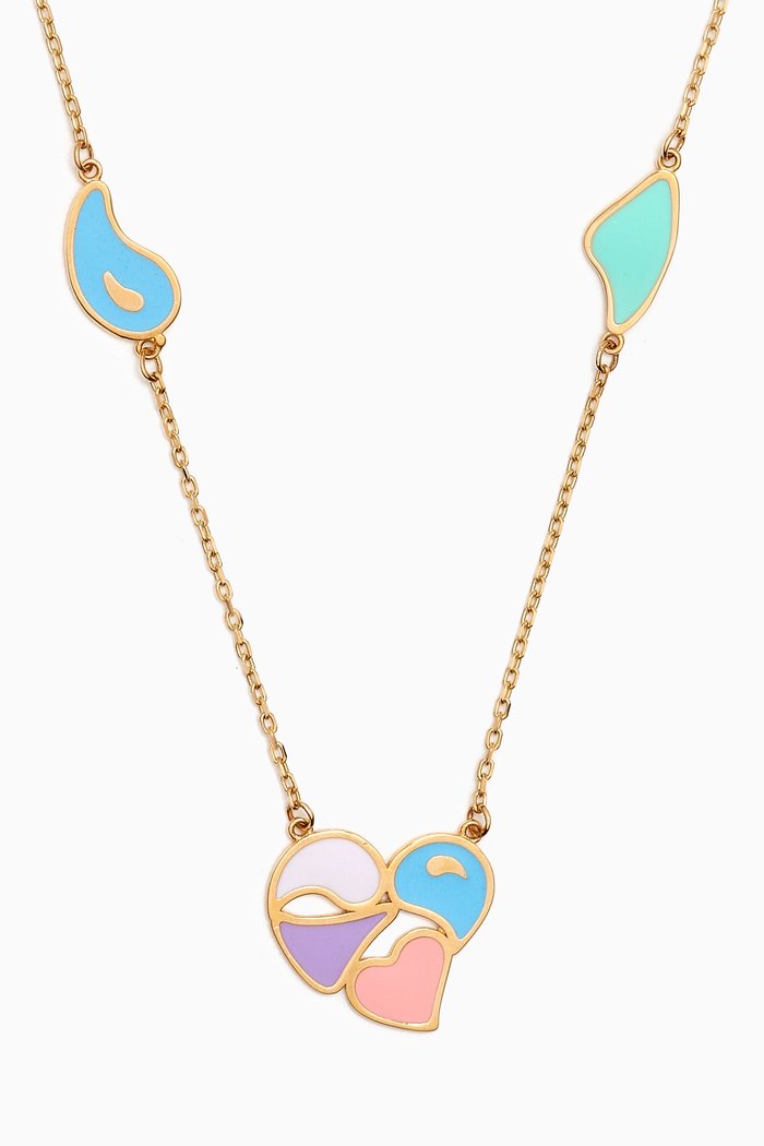 

La Nature Enamel Necklace in 18kt Gold, Yellow