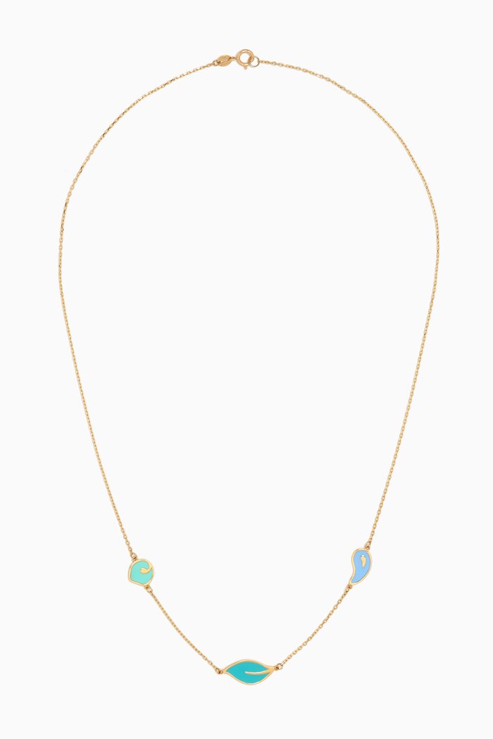 

La Nature Enamel Necklace in 18kt Gold, Yellow