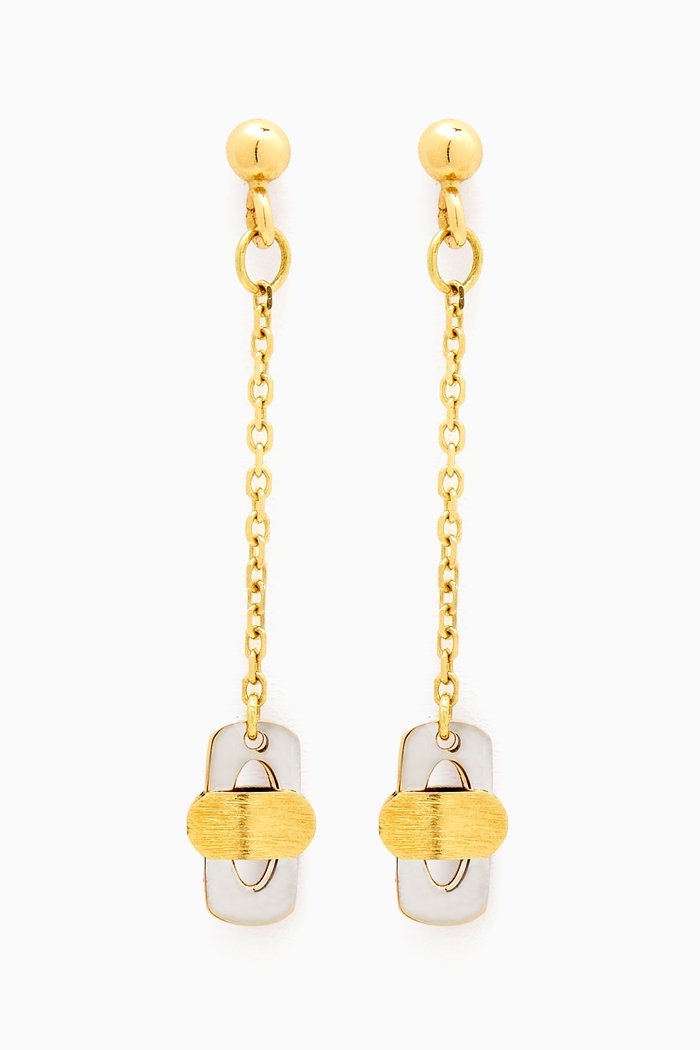 

Moda Geometrica Drop Earrings in 18kt Gold, Multicolour