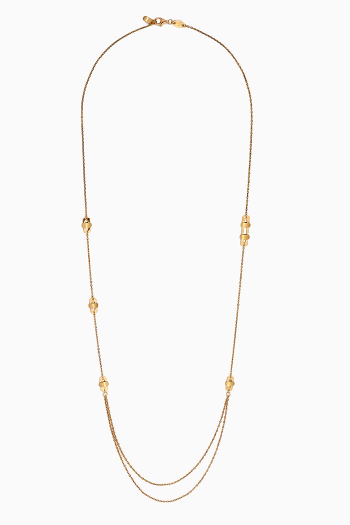 

Moda Geometrica Long Necklace in 18kt Gold, Multicolour