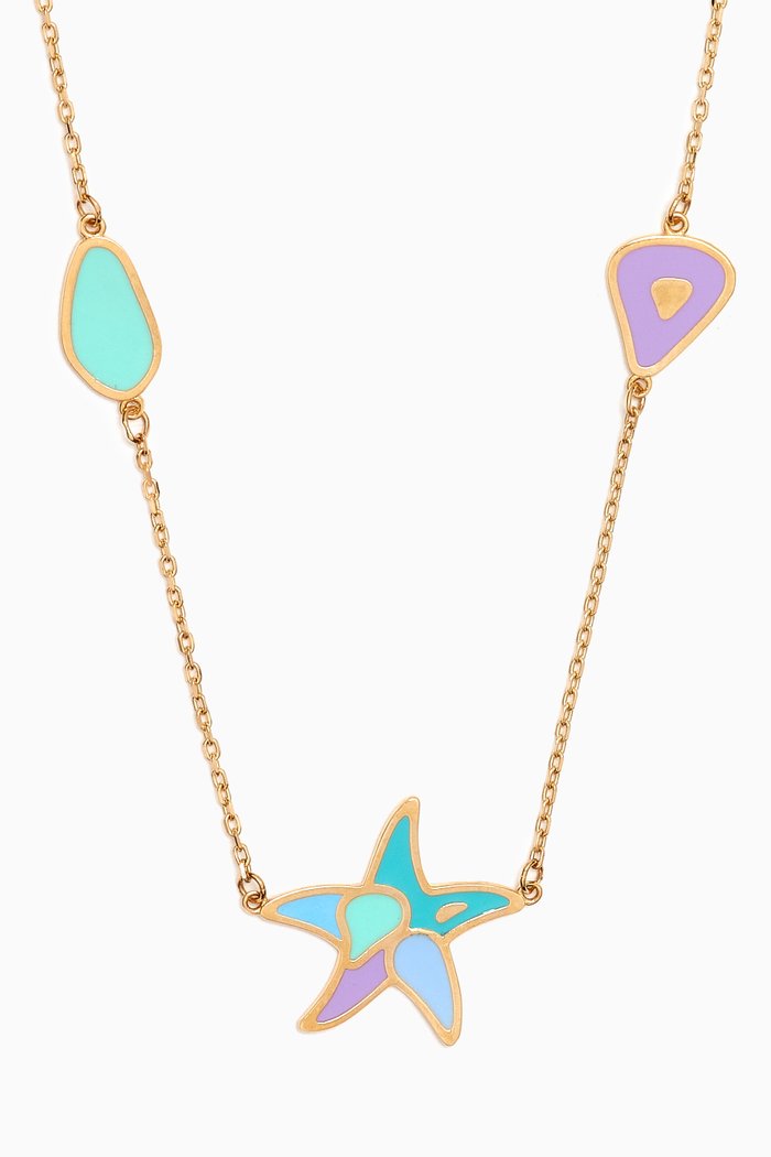 

La Nature Enamel Necklace in 18kt Gold, Yellow