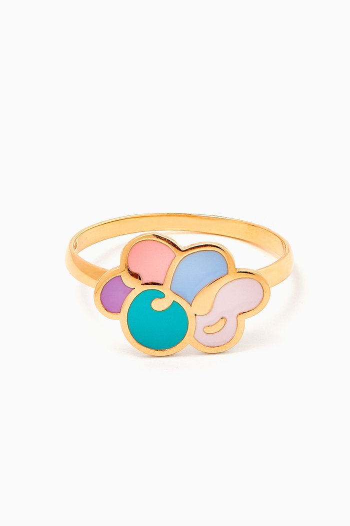 

La Nature Enamel Ring in 18kt Gold, Yellow