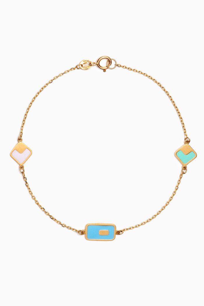 

La Nature Enamel Bracelet in 18kt Gold, Yellow