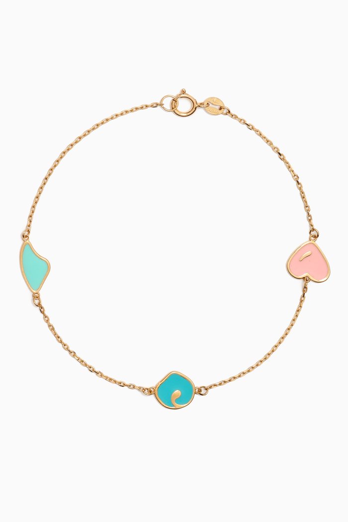 

La Nature Enamel Bracelet in 18kt Gold, Yellow