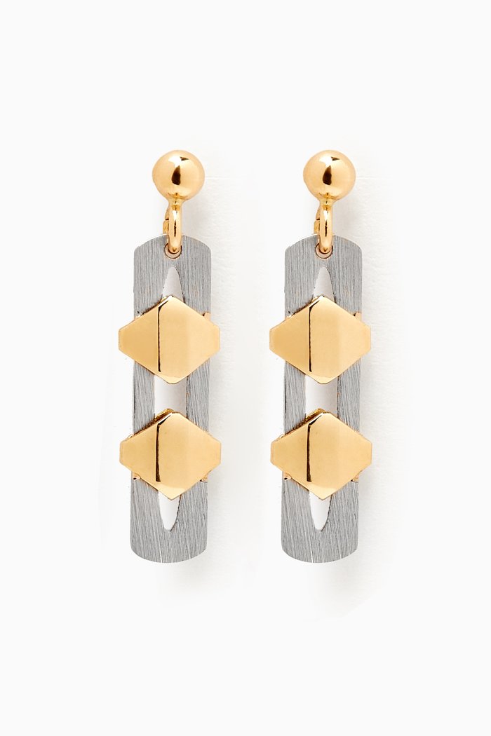 

Moda Geometrica Drop Earrings in 18kt Gold, Multicolour