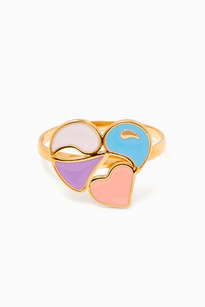 

Lanature Enamel Ring in 18kt Gold, Yellow