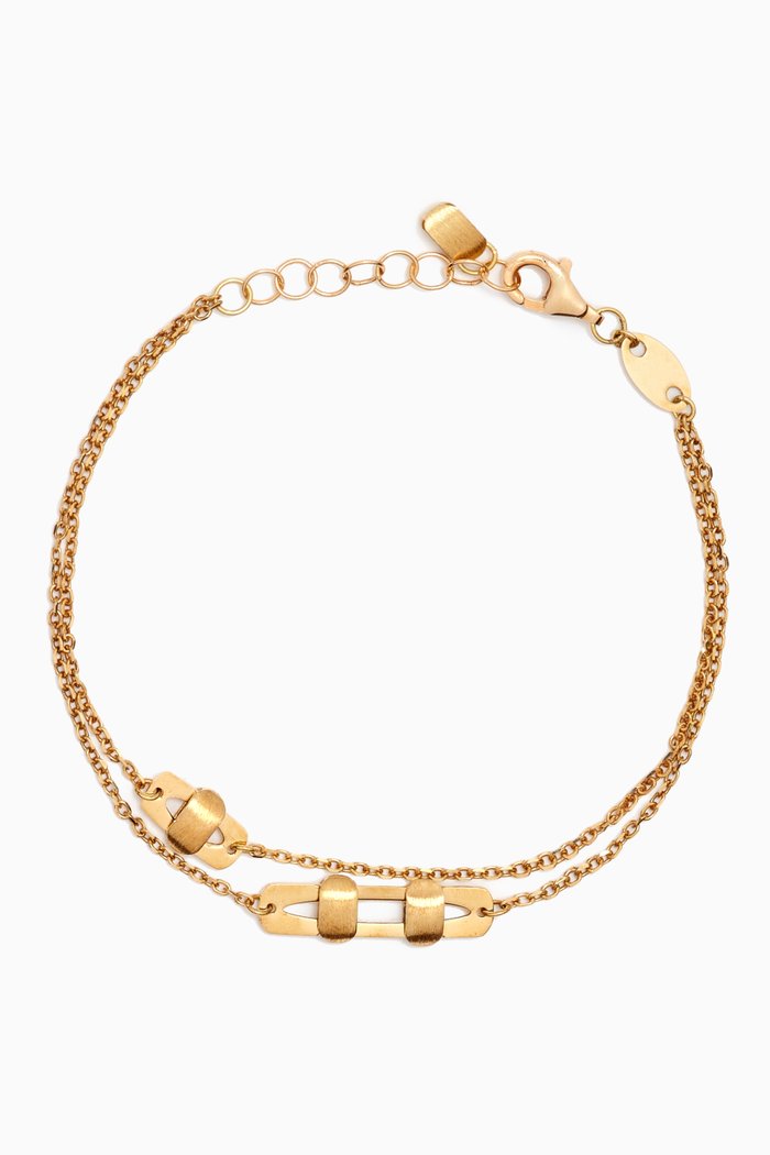 

Moda Geometrica Double-chain Bracelet in 18kt Gold, Yellow