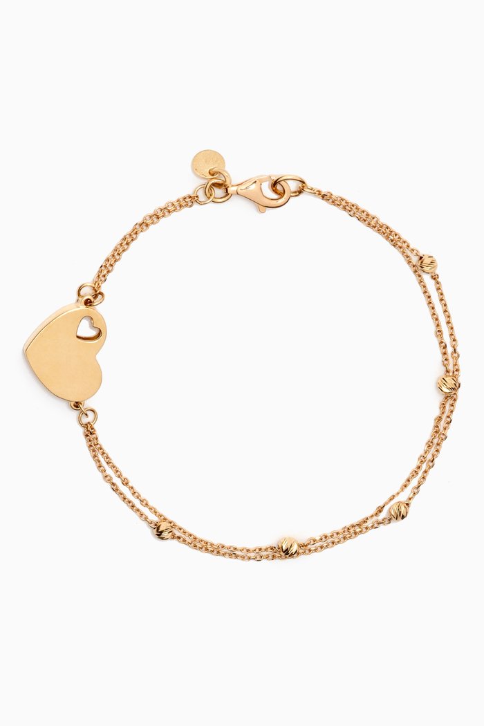 

Moda Heart Bracelet in 18kt Gold, Yellow