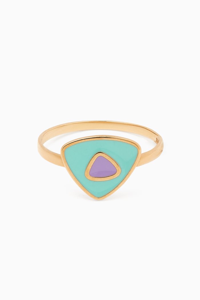 

LaNature Enamel Ring in 18kt Yellow Gold
