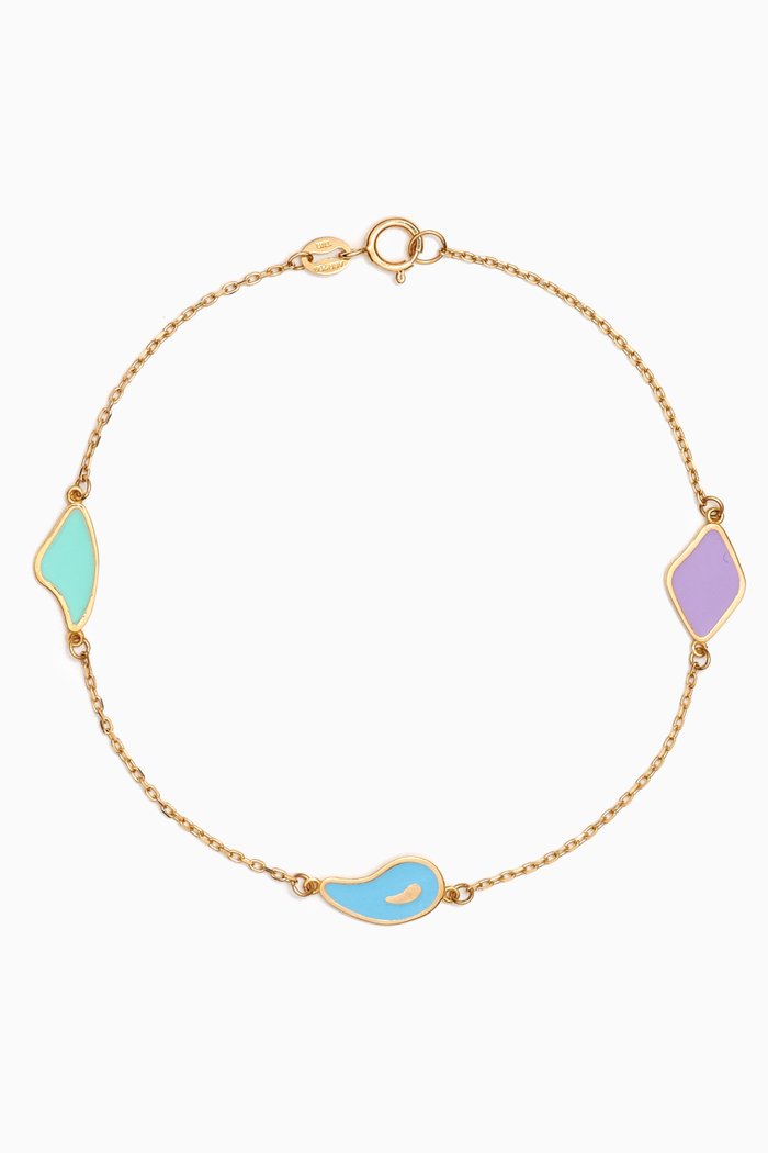 

Lanature Enamel Bracelet in 18kt Gold, Yellow