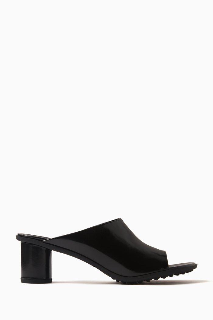 

Atomic 50 Mule Sandals in Smooth Leather, Black