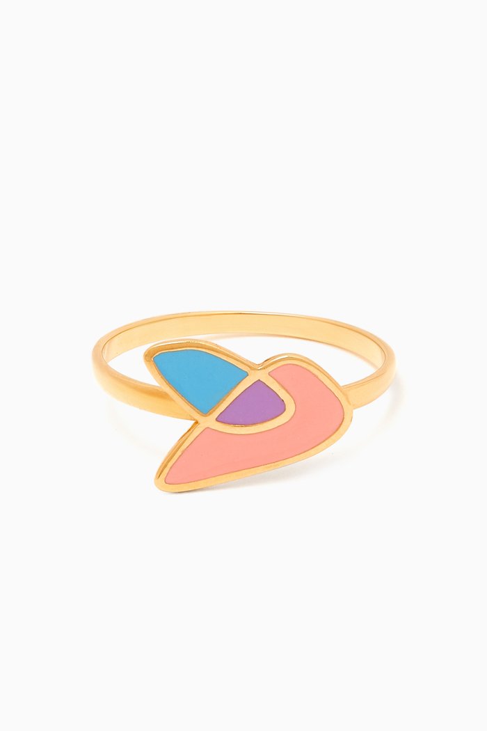

Lanature Enamel Ring in 18kt Gold, Yellow
