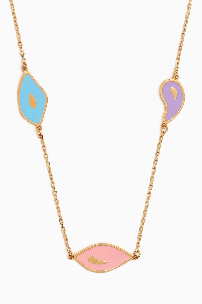 

La Nature Enamel Necklace in 18kt Gold, Yellow
