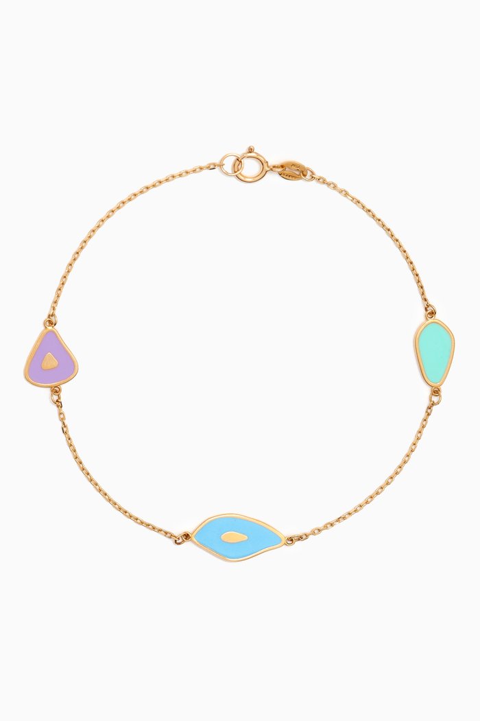 

La Nature Enamel Bracelet in 18kt Gold, Yellow