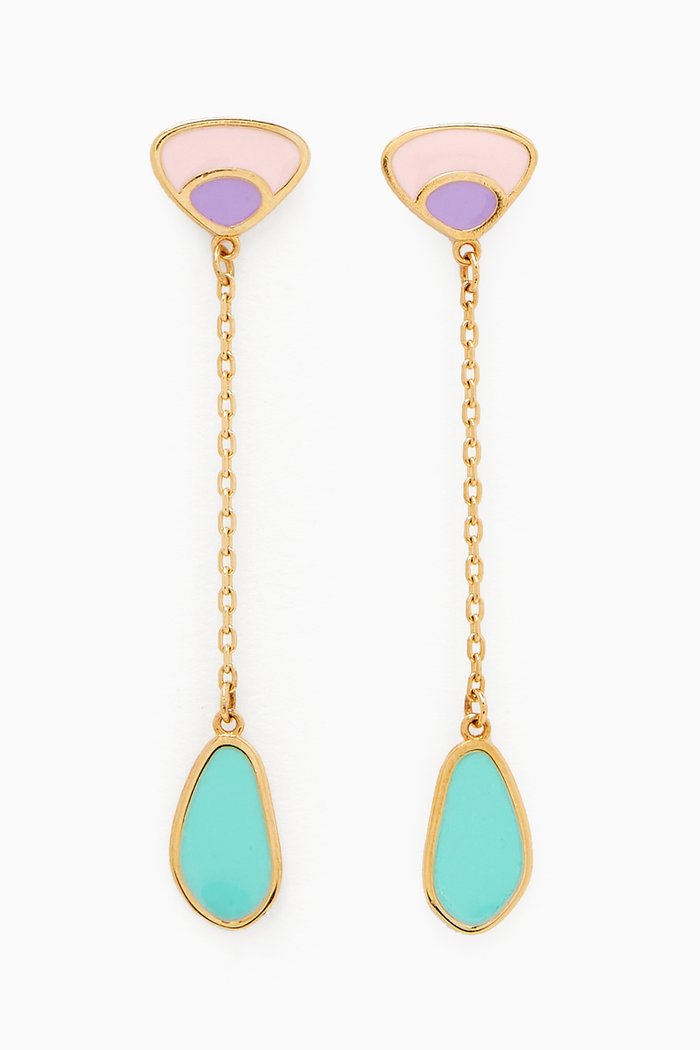 

La Nature Enamel Drop Earrings in 18kt Gold, Yellow