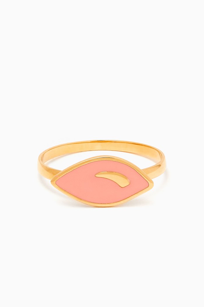

La Nature Enamel Ring in 18kt Gold, Yellow