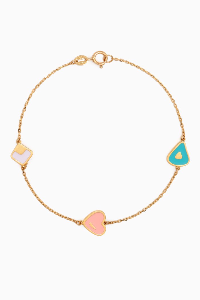 

La Nature Enamel Bracelet in 18kt Gold, Yellow