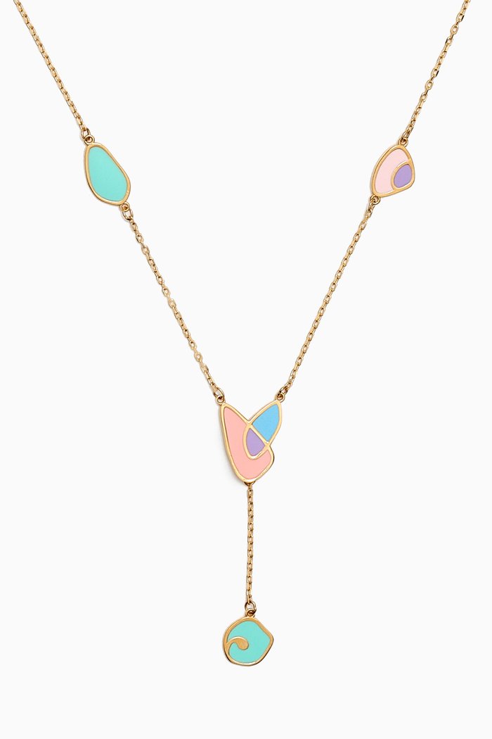 

La Nature Enamel Necklace in 18kt Gold, Yellow