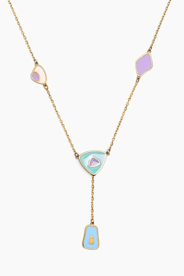 

La Nature Enamel Necklace in 18kt Gold, Yellow