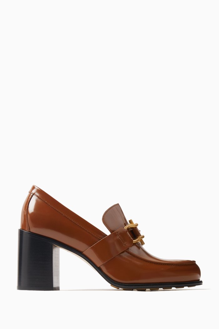 Monsieur 70 Embellished Pumps in Leather, Brown