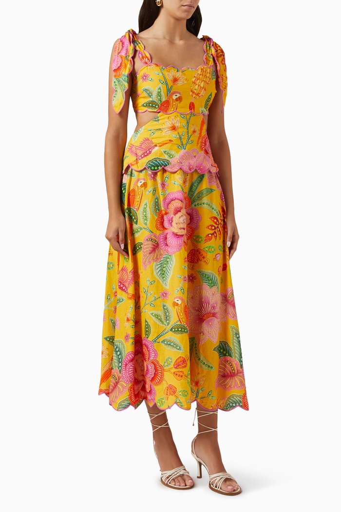

Macaw Bloom Sundress, Yellow