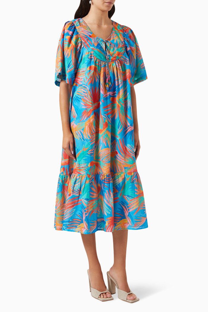 

Painted Birds Cover-up in Cotton, Multicolour