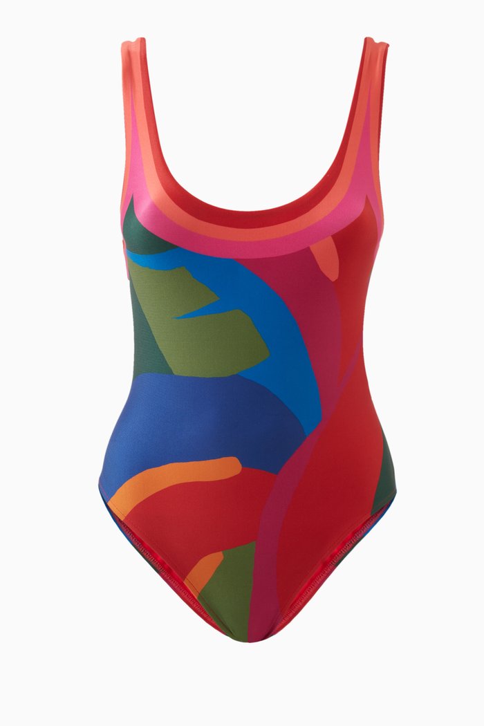 

Colourful Leaves One-piece Swimsuit, Multicolour