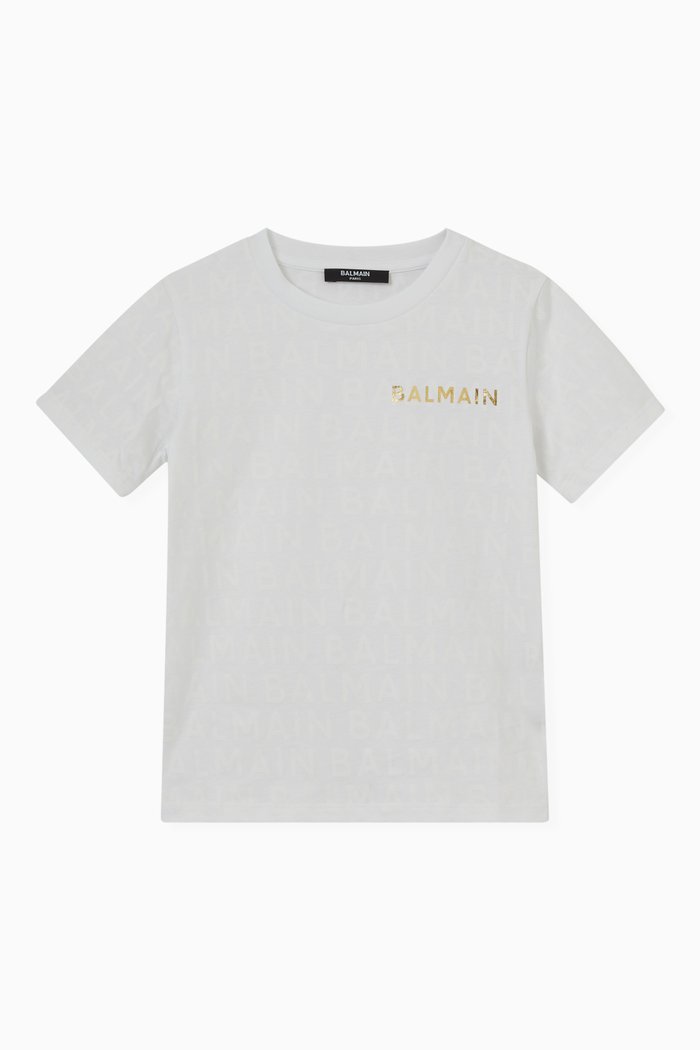 

Allover Print T-shirt in Jersey, White
