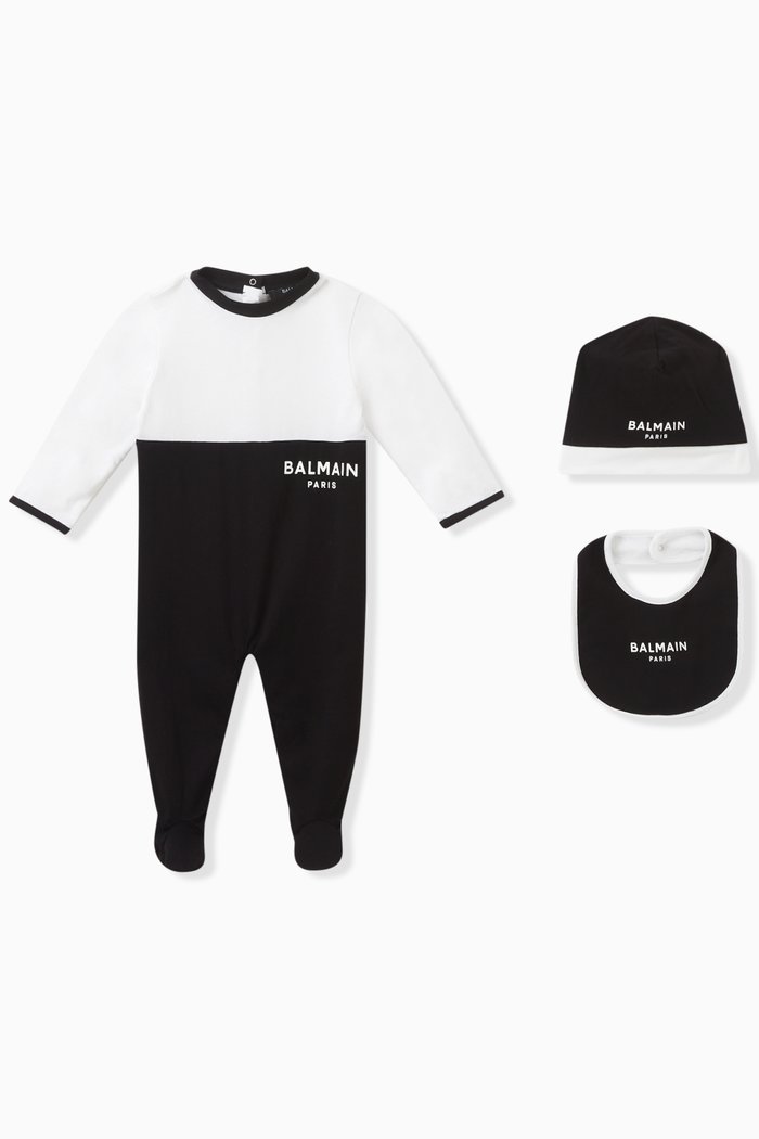 

Logo-print Sleepsuit Set in Cotton, White