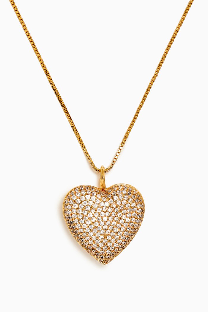

Queen of Hearts Chain Necklace in 18kt Gold-plating