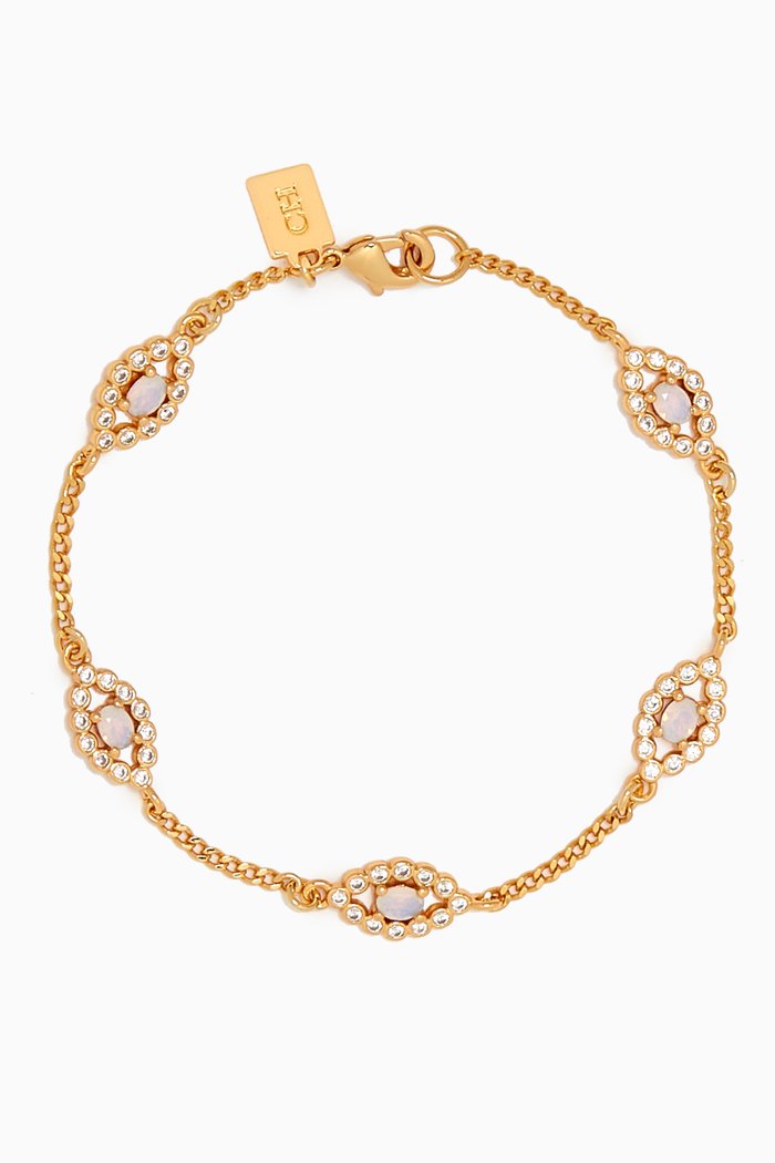 

Evil Eye Bracelet in 18kt Gold-plated Brass