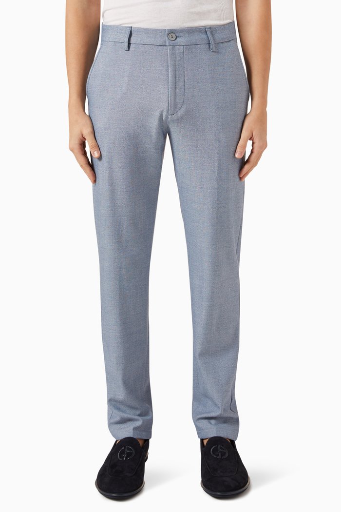 

Como Two-tone Suit Pants in Viscose Blend, Blue