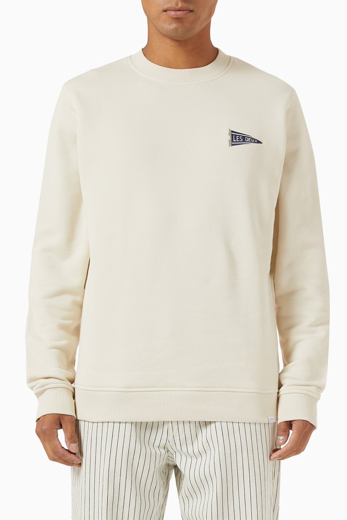 

Flag Sweatshirt in Cotton, Neutral