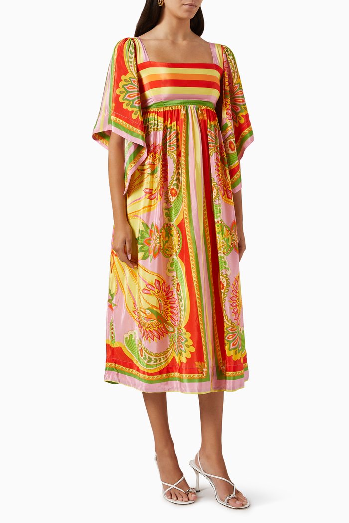 

Beach Toucans Midi Dress, Multicolour